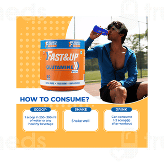 Fast And Up Glutamine Powder 300 GM
