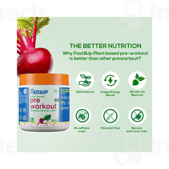 Fast And Up Plant Based Pre Workout Powder 150 GM