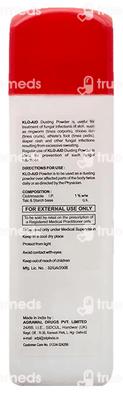 Klo Aid Dusting Powder 100gm Klo Aid Dusting Powder 100gm