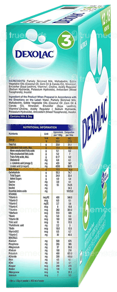 Dexolac 3 Follow Up Formula 12 To 18 Months Refill Powder 400gm