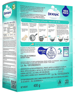 Dexolac 3 Follow Up Formula 12 To 18 Months Refill Powder 400gm