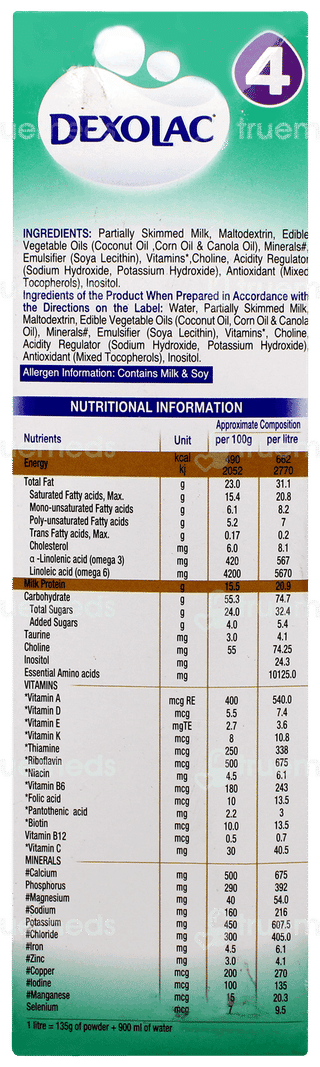 Dexolac 4 Follow Up Formula Refill Powder 400gm