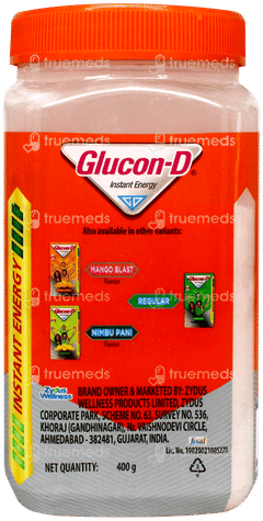 Glucon D Tangy Orange Flavour Jar 400Gm
