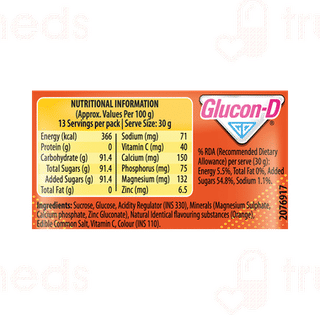 Glucon D Tangy Orange Flavour Jar 400gm