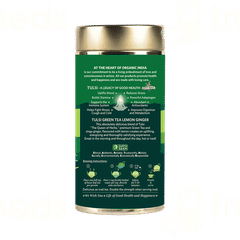 Organic India Tulsi Green Tea Lemon Ginger 100 Gm