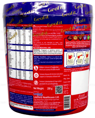 Geofit Vanilla Flavour Powder 250Gm