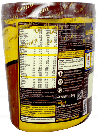 Geofit Chocolate Flavour Powder 250Gm
