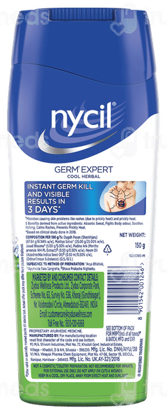 Nycil Germ Expert Cool Herbal Prickly Heat Powder 150Gm