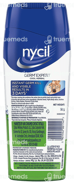 Nycil Germ Expert Cool Herbal Prickly Heat Powder 150gm