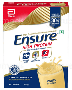 Ensure High Protein Vanilla Flavour Powder 200Gm Ensure High Protein Vanilla Flavour Powder 200Gm