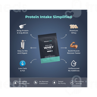 Nutrabay Pure Isolate Whey Protein Unflavoured Powder 1kg