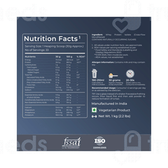 Nutrabay Pure Isolate Whey Protein Unflavoured Powder 1kg