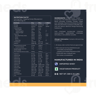 Nutrabay Pure Isolate Unflavoured Whey Protein 500gm