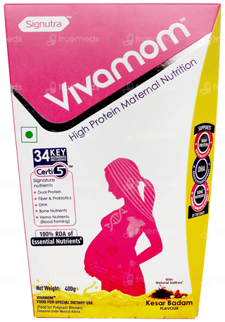 Vivamom Kesar Badam Flavour Refill Powder 400gm