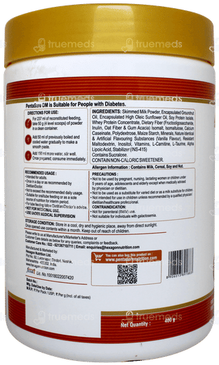 Pentasure Dm Diabetes Care Vanilla Flavour Sucrose Free Powder 400gm