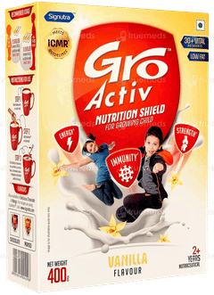 Groactiv Nutrition Shield For Growing Child 2+ Years Vanilla Flavour Refill Powder 400gm