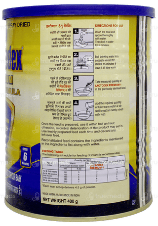 Lactodex Premium 1 Upto 6 Months Powder 400Gm