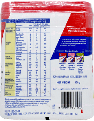 Protinex Creamy Vanilla Flavour Zero Added Sugar Powder 400gm