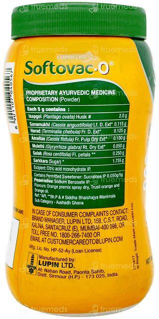Softovac O Orange Flavor Powder 250gm