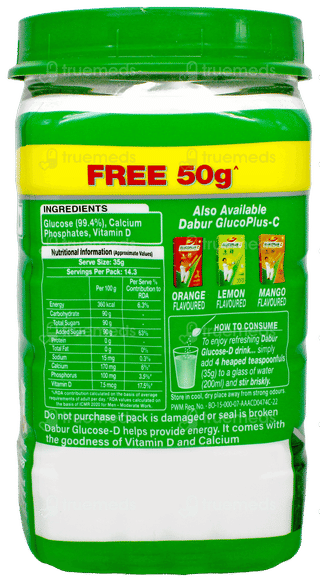 Dabur Glucose D Instant Energy 450Gm With 50Gm Free