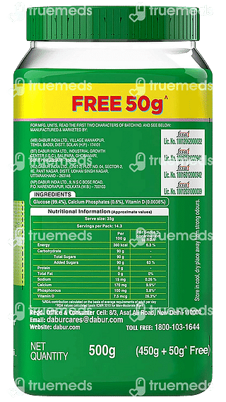 Dabur Glucose D Instant Energy 50 GM Free With 450 GM