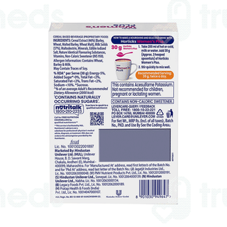 Horlicks Womens Plus Caramel Flavour Zero Added Sugar Refill 400gm