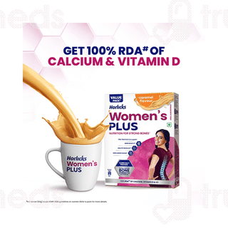 Horlicks Womens Plus Caramel Flavour Zero Added Sugar Refill 400gm