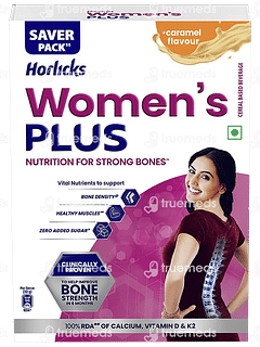 Horlicks Womens Plus Caramel Flavour Zero Added Sugar Refill 400gm