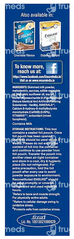 Ensure Hmb New And Improved Vanilla Flavour Refill Powder 200gm