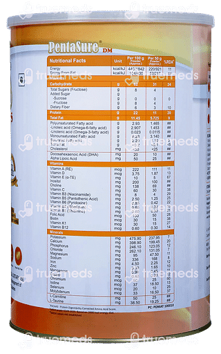 Pentasure Dm Diabetes Care Creamy Vanilla And Cinnamon Powder 1000 GM