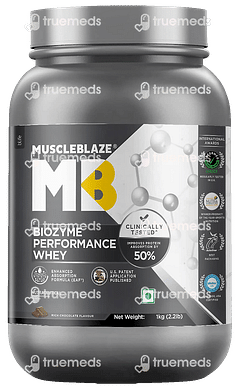 Muscleblaze Mb Biozyme Performance Whey Rich Chocolate Flavour Protein Powder 1kg Muscleblaze Mb Biozyme Performance Whey Rich Chocolate Flavour Protein Powder 1kg