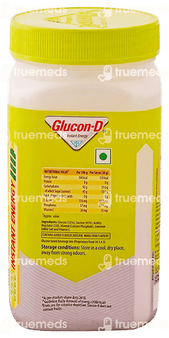Glucon D Nimbu Pani Flavour Powder Jar 400gm