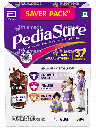 Pediasure Complete Balanced Nutrition With Arginine & Natural Vitamin K2 Premium Chocolate Flavour Powder 750gm