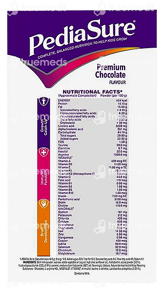 Pediasure Complete Balanced Nutrition With Arginine & Natural Vitamin K2 Premium Chocolate Flavour Powder 750gm