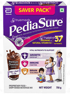 Pediasure Complete Balanced Nutrition With Arginine & Natural Vitamin K2 Premium Chocolate Flavour Powder 750gm
