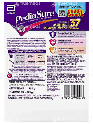 Pediasure Kids Nutrition Drink With Arginine & Natural Vitamin K2 Premium Chocolate 750 GM