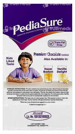 Pediasure Complete Balanced Nutrition With Arginine & Natural Vitamin K2 Premium Chocolate Flavour Powder 750Gm