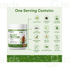 Inlife Vegan Plant Chocolate Flavour Protein Powder 500Gm