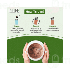 Inlife Vegan Plant Chocolate Flavour Protein Powder 500Gm