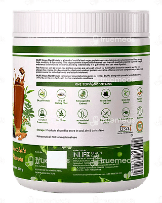 Inlife Vegan Plant Chocolate Protein Powder 500 GM