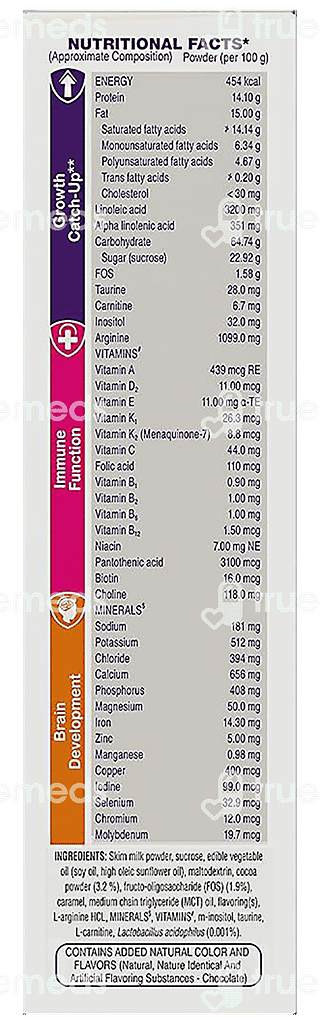 Pediasure Kids Nutrition Drink With Arginine & Natural Vitamin K2 Premium Chocolate 200 GM