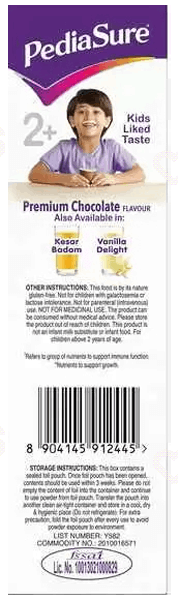 Pediasure Premium Chocolate Flavour Refill Powder 200Gm