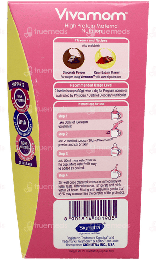 Vivamom Vanilla Flavour Refill Powder 200Gm