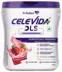 Celevida Dls Strawberry Flavour No Added Sucrose Powder 200gm