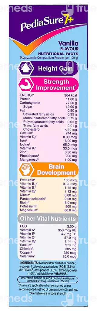 Pediasure 7+ Oats & Almond Vanilla Flavour Powder 200gm