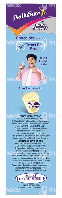 Pediasure 7+ Oats & Almond Vanilla Flavour Powder 200gm