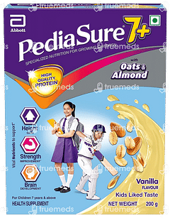 PEDIASURE 7 PLUS VANILLA WITH OATS & ALMOND POWDER 200 GM