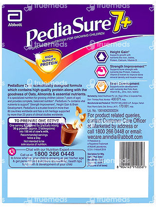 Pediasure 7 Plus Vanilla With Oats & Almond Powder 200 GM