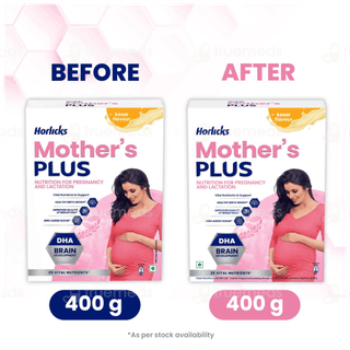 Horlicks Mothers Plus Kesar Flavour Zero Added Sugar Refill Powder 400Gm