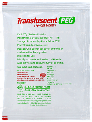 Transluscent Peg Sachet 17 GM